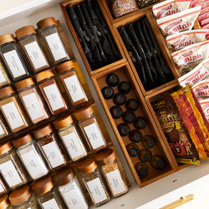 Acacia Wood Drawer Organiser - Medium