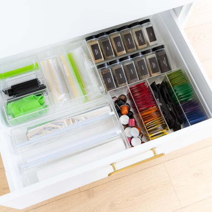 Acrylic Stackable Modular Organiser with Dividers - 31cm