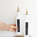 White Oil & Vinegar Bottle with Gold Pourer - 500ml - Little Label Co The Home of Organisation For Kitchen, Bathroom, Laundry & More