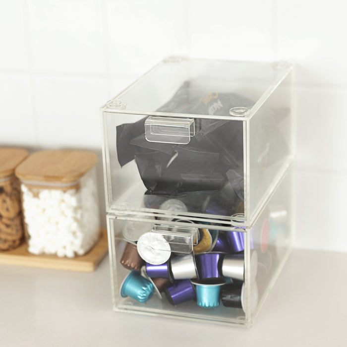 Acrylic Stackable Drawer Organiser - 15.5cm - Little Label Co The Home of Organisation For Kitchen, Bathroom, Laundry & More