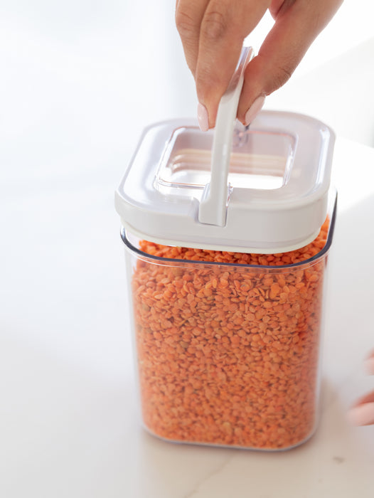 White Flip Canister Value Pack x 16 - Little Label Co Australia - Food Storage Containers - Airtight push top containers - Pantry storage - Pantry organisation. Pantry Organization. 