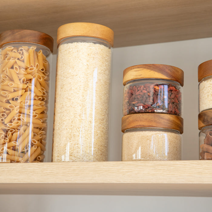 Ultimate Acacia Pantry Container Set - Little Label Co Australia - The Home of Organisation For Kitchen, Bathroom, Laundry & More
