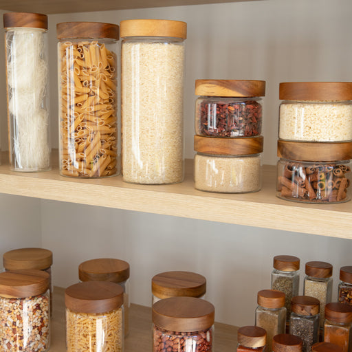 Ultimate Acacia Pantry Container Set - Little Label Co Australia - The Home of Organisation For Kitchen, Bathroom, Laundry & More