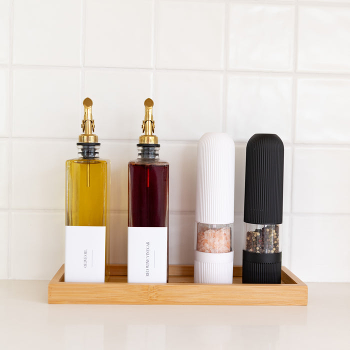Bamboo Countertop Seasoning Station - Little Label Co Australia - The Home of Organisation For Kitchen, Bathroom, Laundry & More