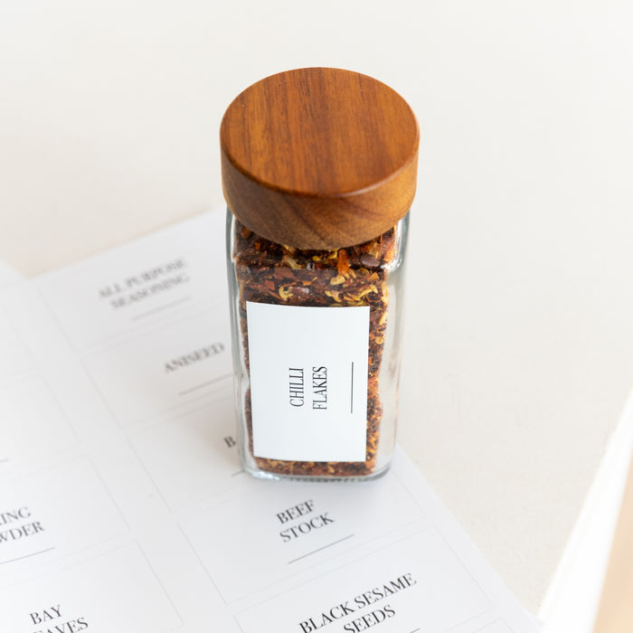 Rectangle Herb & Spice Stickers - 84 Label Pack - Little Label Co Australia - The Home of Organisation For Kitchen, Bathroom, Laundry & More