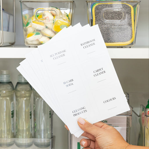 Square Laundry Cleaning Stickers Pack x 30 Labels - Little Label Co Australia - The Home of Organisation For Kitchen, Bathroom, Laundry & More