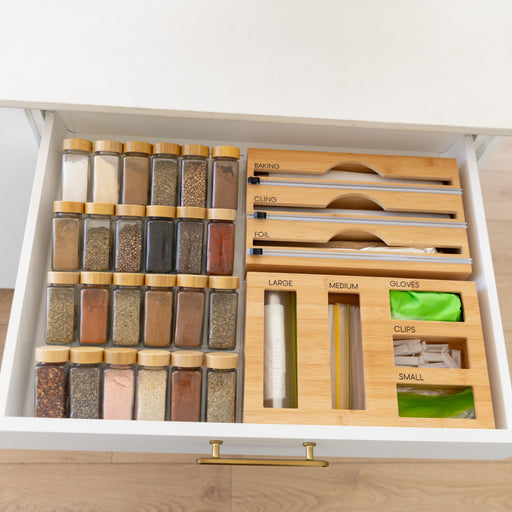 Bamboo Shaker Kitchen Drawer Organiser Pack - Little Label Co Australia - The Home of Organisation For Kitchen, Bathroom, Laundry & More