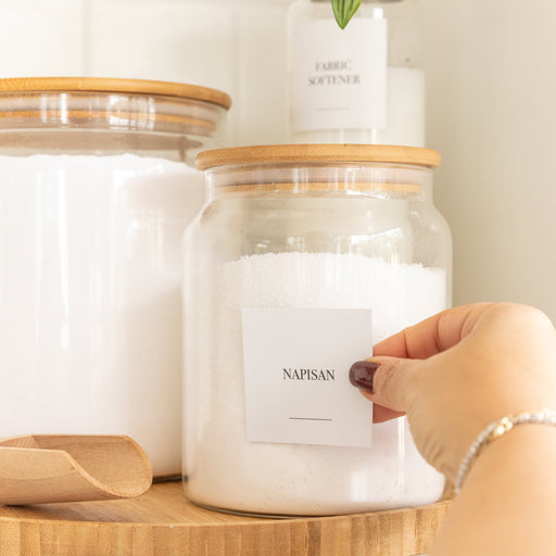 Essential Square Laundry Sticker Pack x 6 Labels - Little Label Co Australia - The Home of Organisation For Kitchen, Bathroom, Laundry & More