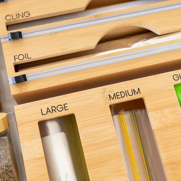Bamboo Shaker Kitchen Drawer Organiser Pack - Little Label Co Australia - The Home of Organisation For Kitchen, Bathroom, Laundry & More