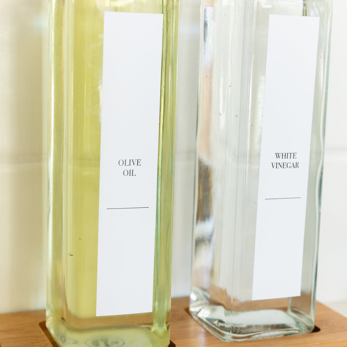 Oil & Vinegar Stickers - 16 Label Pack - Little Label Co Australia - The Home of Organisation For Kitchen, Bathroom, Laundry & More