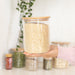 Glass Storage Jar with Bamboo Lid - 2L - Little Label Co The Home of Organisation For Kitchen, Bathroom, Laundry & More