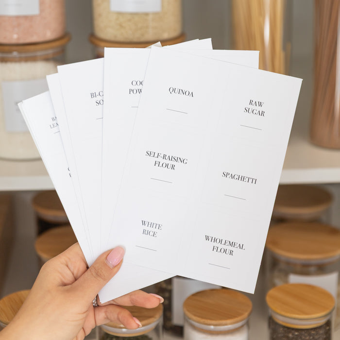 Essentials Pantry & Herb & Spice Sticker Pack (48 Stickers) - Little Label Co Australia - The Home of Organisation For Kitchen, Bathroom, Laundry & More