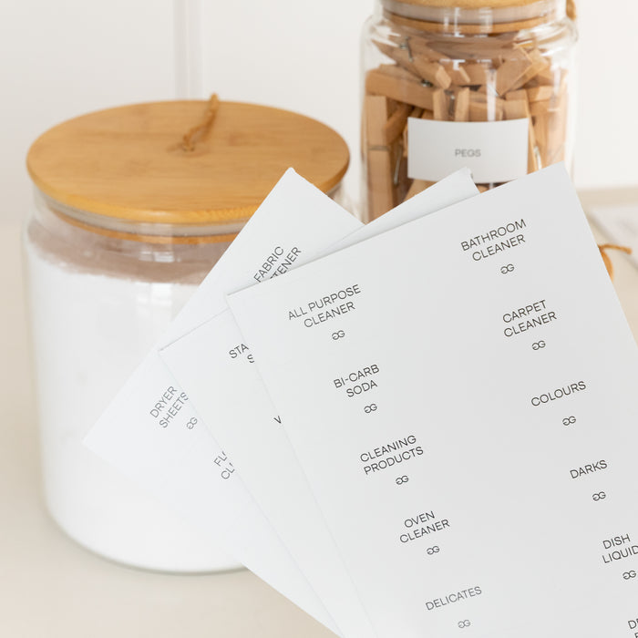 Graceful Guidance Cleaning Stickers - 36 Pack - Little Label Co Australia - The Home of Organisation For Kitchen, Bathroom, Laundry & More