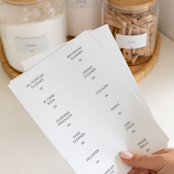 Graceful Guidance Cleaning Stickers - 36 Pack - Little Label Co Australia - The Home of Organisation For Kitchen, Bathroom, Laundry & More