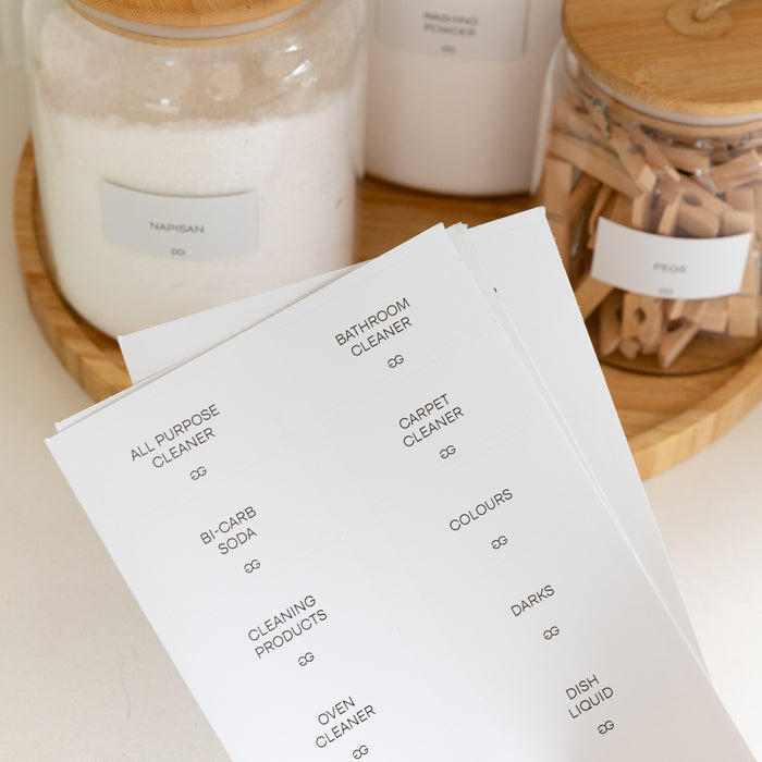 Graceful Guidance Cleaning Stickers - 36 Pack - Little Label Co Australia - The Home of Organisation For Kitchen, Bathroom, Laundry & More