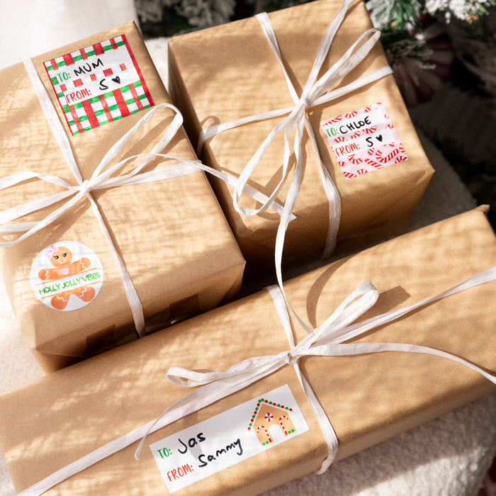 Christmas Gift Sticker Pack (47 Stickers) - Little Label Co Australia - The Home of Organisation For Kitchen, Bathroom, Laundry & More