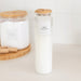 Bamboo and Glass 5 Piece Laundry Pack with Liquid Jar - Little Label Co The Home of Organisation For Kitchen, Bathroom, Laundry & More