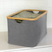 Dark Grey Linen Basket - Large - Little Label Co The Home of Organisation For Kitchen, Bathroom, Laundry & More