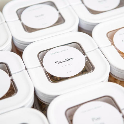 Round Pantry Stickers - 114 Label Pack - Little Label Co The Home of Organisation For Kitchen, Bathroom, Laundry & More