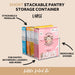 SHORT Stackable Pantry Storage Container for pantry and kitchen organisation