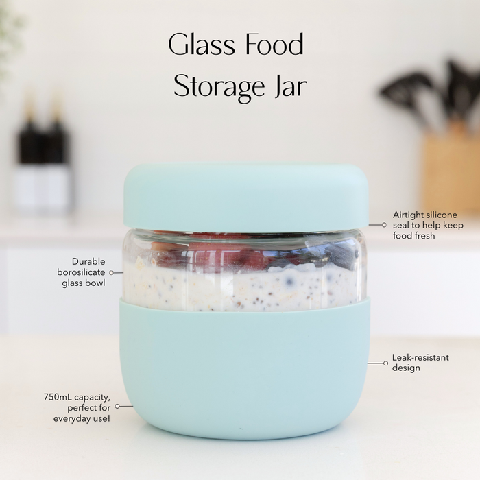Glass Food Storage Jar - Little Label Co Australia - The Home of Organisation For Kitchen, Bathroom, Laundry & More