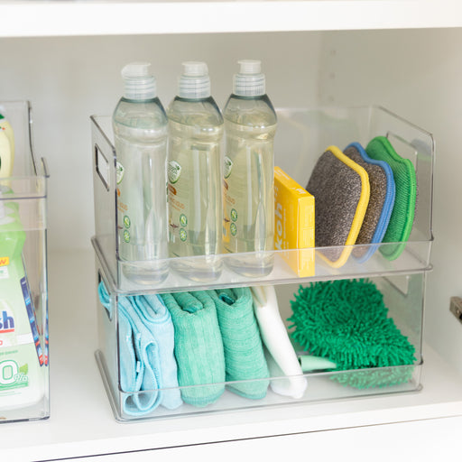Clear Stackable Organiser Large - Little Label Co The Home of Organisation For Kitchen, Bathroom, Laundry & More