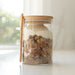 Bamboo Glass Jar with Spoon - 500ml - Little Label Co The Home of Organisation For Kitchen, Bathroom, Laundry & More