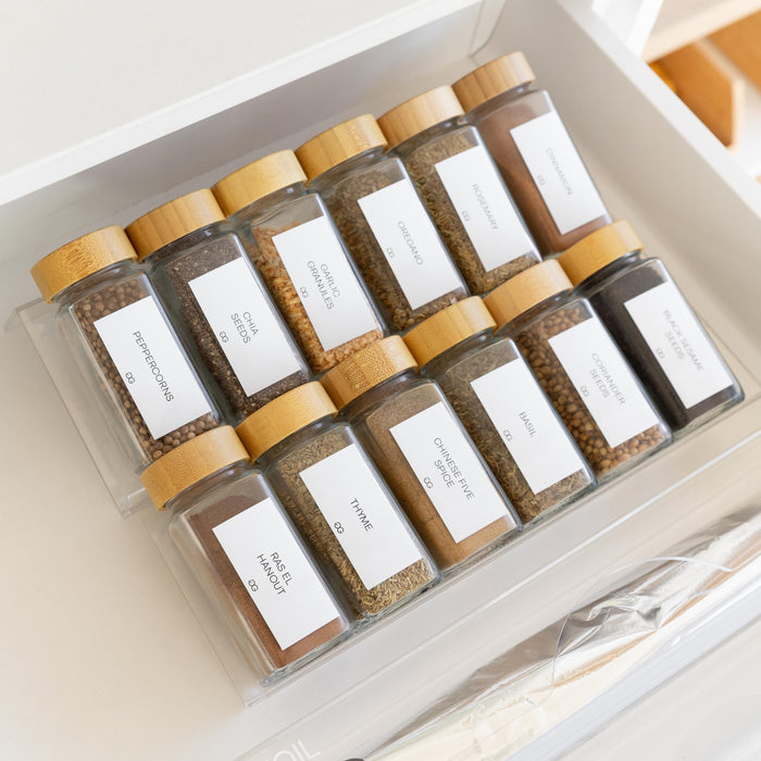 Bamboo Drawer Spice Rack Pack
