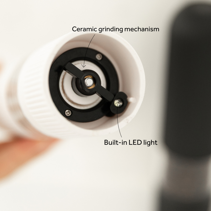 Electric Salt & Pepper Grinder Set - Little Label Co The Home of Organisation For Kitchen, Bathroom, Laundry & More