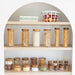 Acacia Glass Jar Deluxe Pantry Organisation Pack - Little Label Co The Home of Organisation For Kitchen, Bathroom, Laundry & More