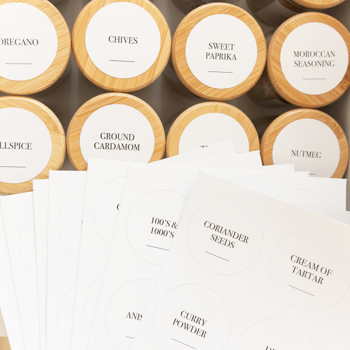 Round Herb & Spice Sticker Pack (84 Stickers)
