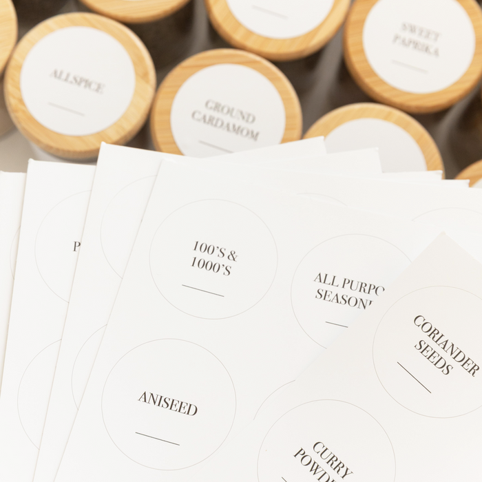 Round Herb & Spice Sticker Pack (84 Stickers)