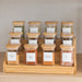 Bamboo Spice Rack with Square Herb & Spice Jars Large Pack - Little Label Co The Home of Organisation For Kitchen, Bathroom, Laundry & More