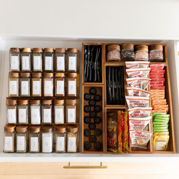 Ultimate Acacia Wood Drawer Organisation Pack