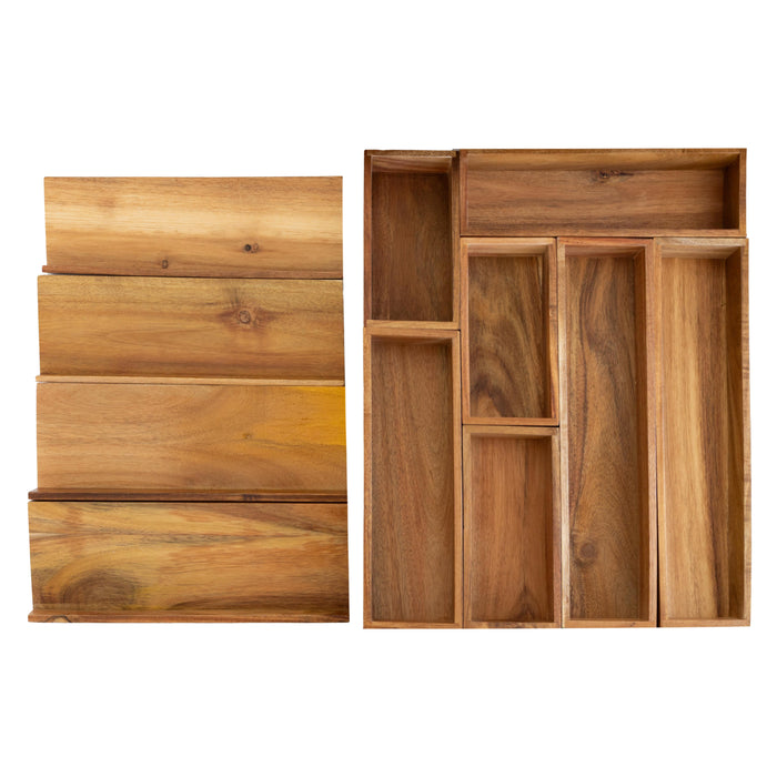 Ultimate Acacia Wood Drawer Organisation Pack