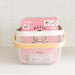 White Large Handy Storage Basket with Wooden Handle - Little Label Co The Home of Organisation For Kitchen, Bathroom, Laundry & More