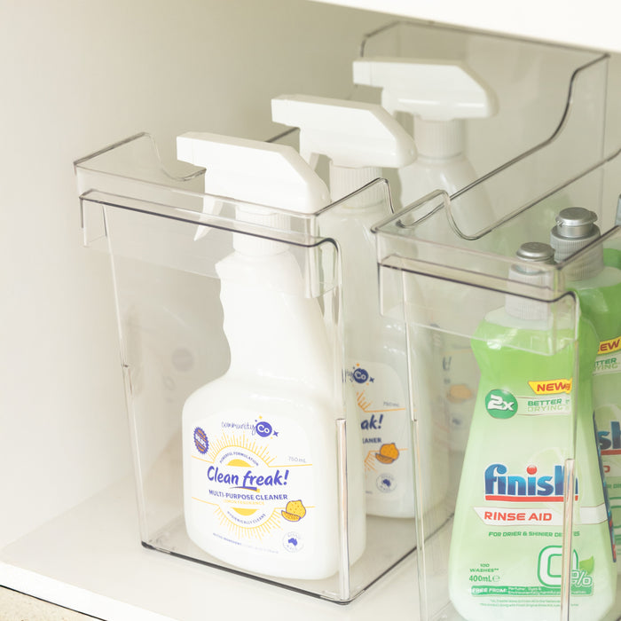 Clear Pull-out Organiser Wide - Little Label Co The Home of Organisation For Kitchen, Bathroom, Laundry & More