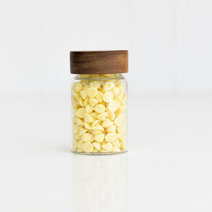 Acacia Wood Glass Jar 250ml - Little Label Co - - 30%, Acacia Storage Jars, Acacia Wood, Food Storage Containers, Glass Storage, Herb & Spice Jars, Herb & Spice Organisation, Kitchen Organisation, Pantry Organisation