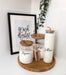 Bamboo and Glass 5 Piece Laundry Pack with Liquid Jar - Little Label Co - Laundry Detergent - Bamboo Storage Solutions, Glass jars with lids, storage containers, laundry storage ideas