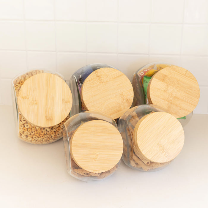 Bamboo Snack Jar Packs - Little Label Co Australia - The Home of Organisation For Kitchen, Bathroom, Laundry & More