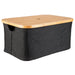 Black Fabric Bamboo Linen Storage Basket - Medium - Little Label Co - Laundry Baskets - 30%, Catchoftheday, warehouse