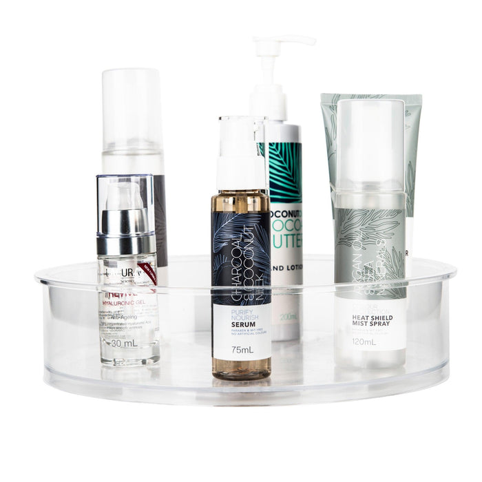 Clear Turntable Lazy Susan Tray (6.6cm high) - Little Label Co - Kitchen Organizers - 20%, Catchoftheday