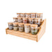Large Bamboo Shelf with 15 x 75ml Herb & Spice Jars Pack. Air tight herb and spice jar. Spice storage jars with spice rack. Bamboo spice rack for storing her and spice jars