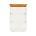 Large Round Stackable Bamboo Glass Jar - (pack of 3) - Little Label Co - Bathroom Accessories - 20%, Bamboo Storage Solutions, Catchoftheday, Storage Containers