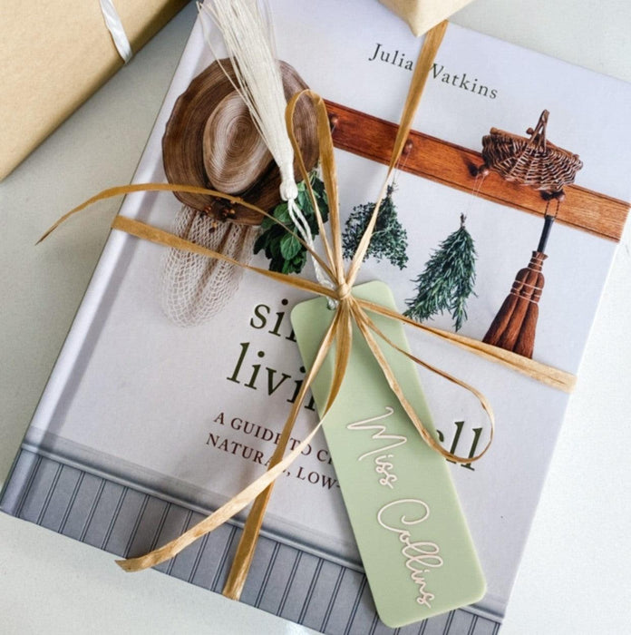 Personalised Acrylic/Bamboo Bookmark with tassel (includes label) - Little Label Co - Labels & Tags - 30%, Wardrobe Tags
