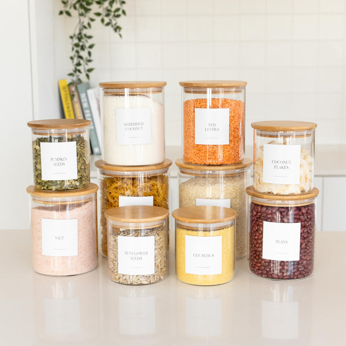 Small Round Bamboo Jar Pack