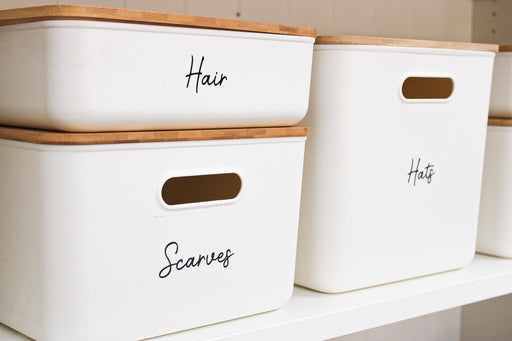 Storage Container Large with Bamboo Lid - Little Label Co - Storage & Organization - 20%