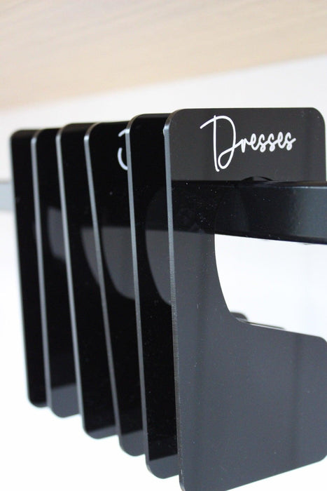 Wardrobe Organisers Acrylic or Bamboo (with custom labels) - Little Label Co - Labels & Tags - 30%, Wardrobe Tags