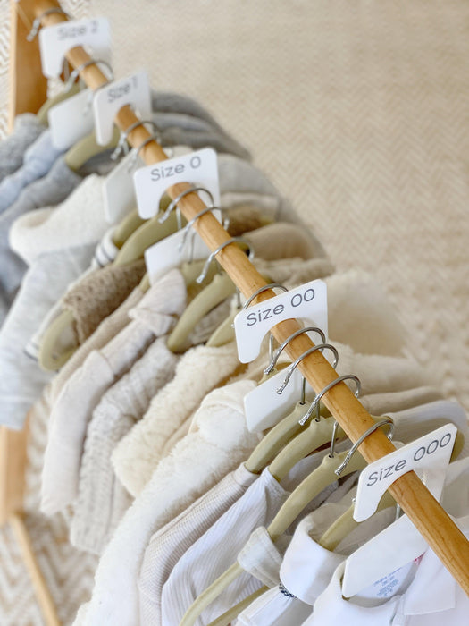 Wardrobe Organisers Acrylic or Bamboo (with custom labels) - Little Label Co - Labels & Tags - 30%, Wardrobe Tags