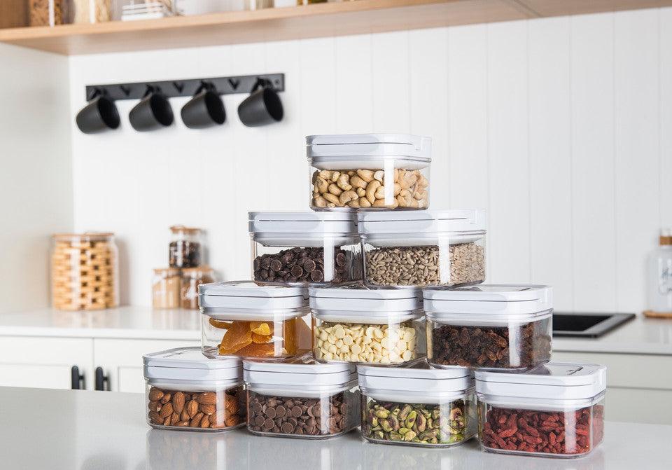 White 450ml Flip Canister (10 pack) - pantry containers